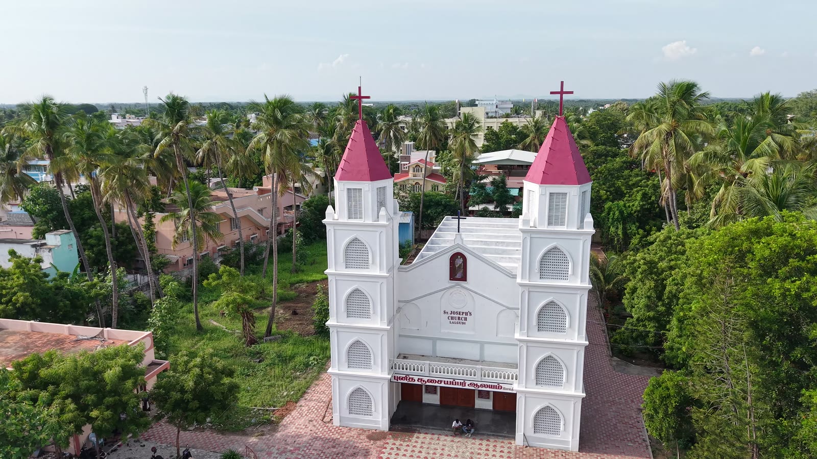 புனித சூசையப்பர் ஆலயம் — வான்வழிக் காட்சி